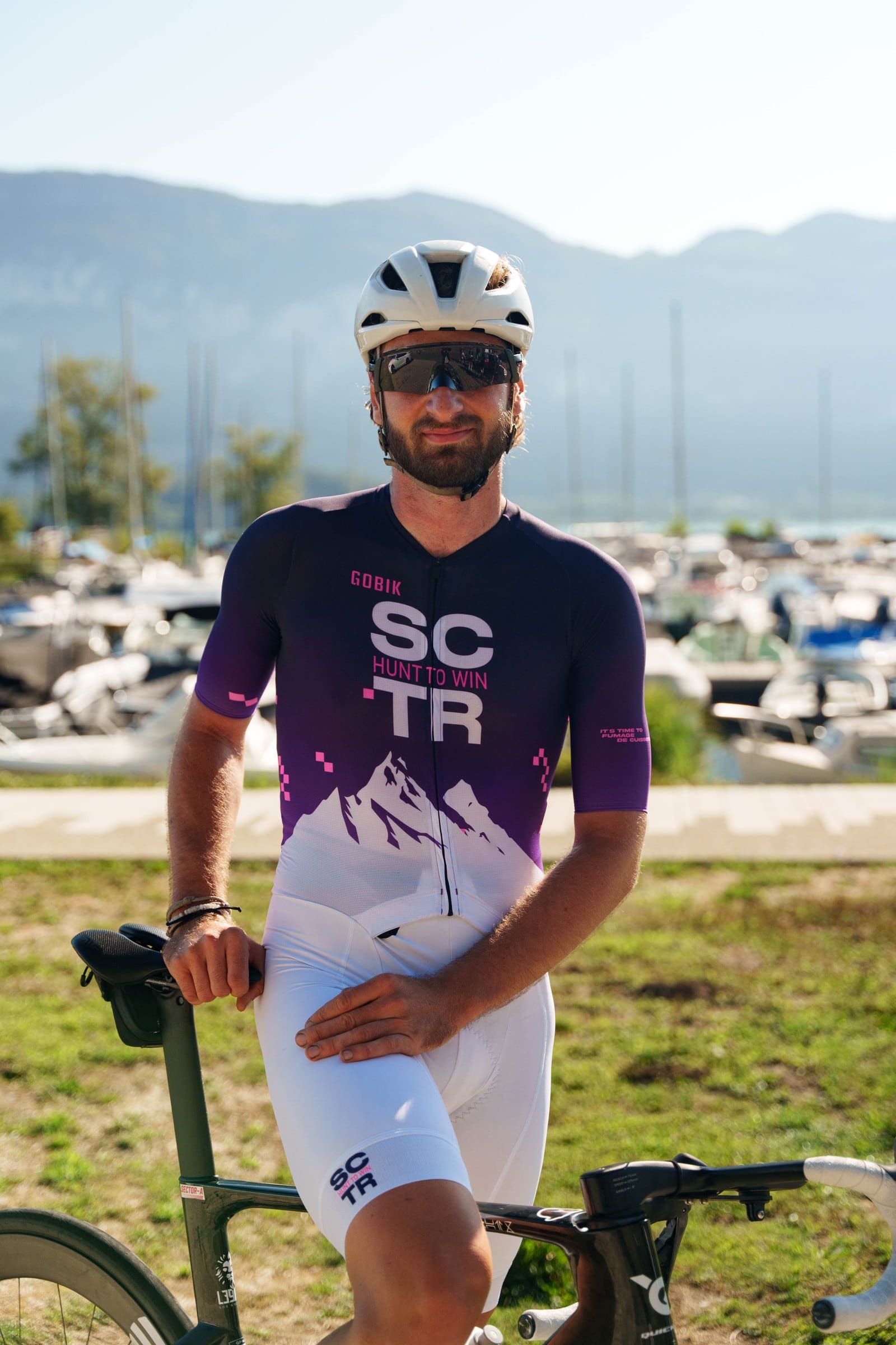 Un coureur SCTR au port d'Aix-les-Bains